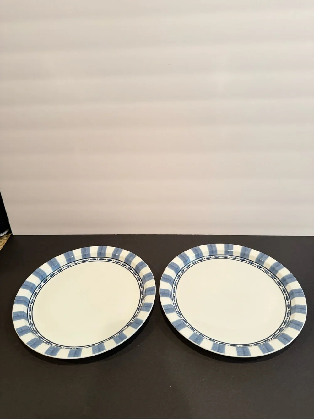 Vintage Dansk Bistro Cafe Parisian Blue Dinner Plates Set of 6 10.25
